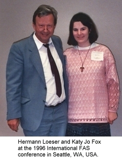 Hermann Loeser and Katy Jo Fox at the 1996 International FAS conference in Seattle, WA, USA.